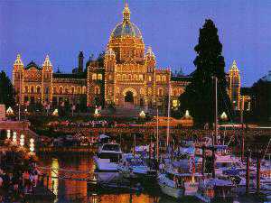 The British Columbia Legislature building in Victoria
